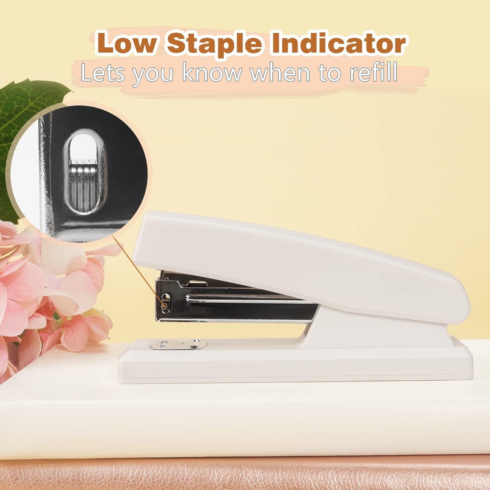 Stapler, Office Stapler, Small Staplers for Desk, White