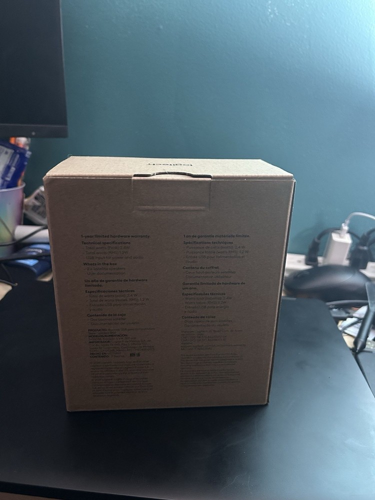 Logitech S150 USB Stereo Computer Speakers, Volume Control, Mute Button, Black