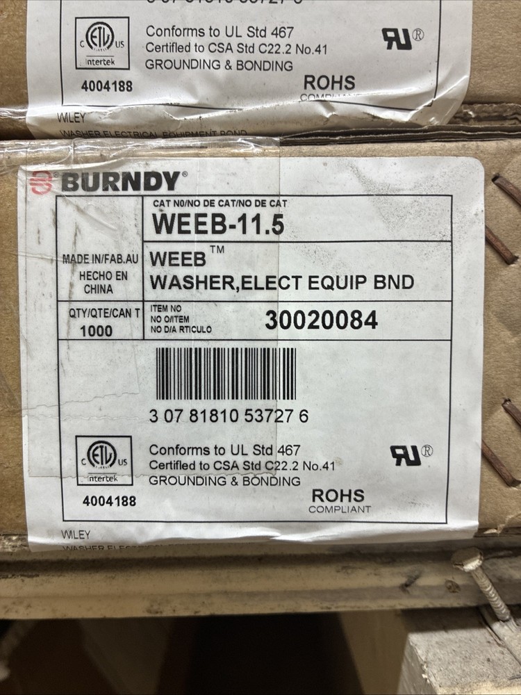 Burndy WEEB 11.5 Grounding Clip 100 Per Pkg