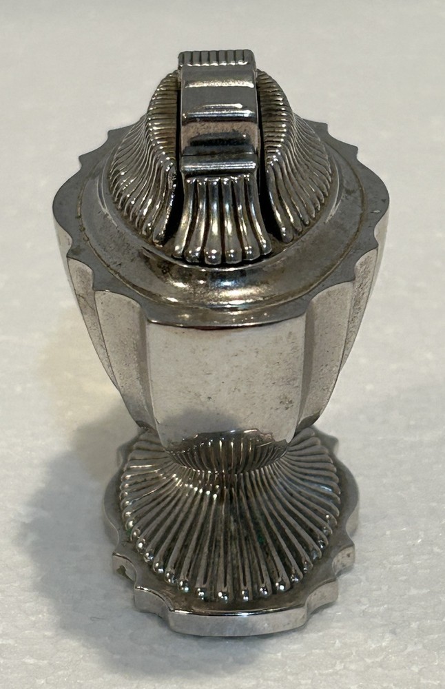 Vtg. 1950’s A.S.R. Table Cigarette Lighter Silver- Tone Push Button U.S.A