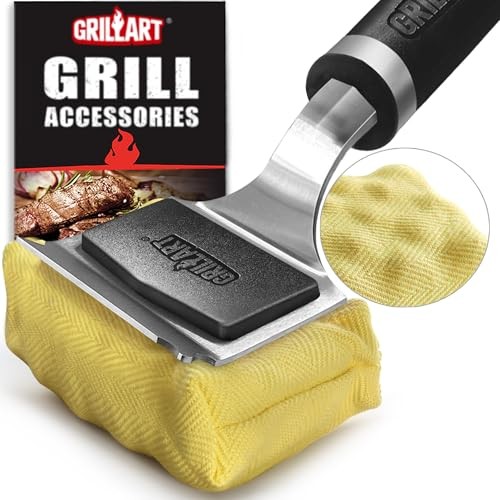 Grill Brush Bristle Free Safe Steam Cleaning Tool, Replaceable Head for Black