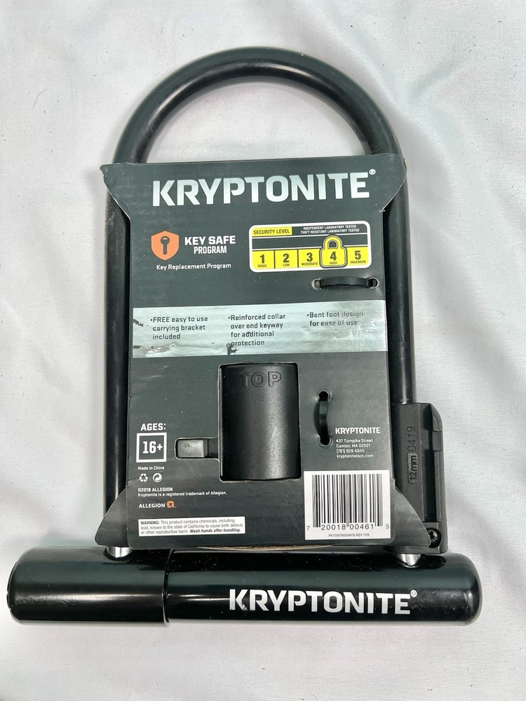 Kryptonite U-Lock 4" x 8" Level 4 High Security Lock