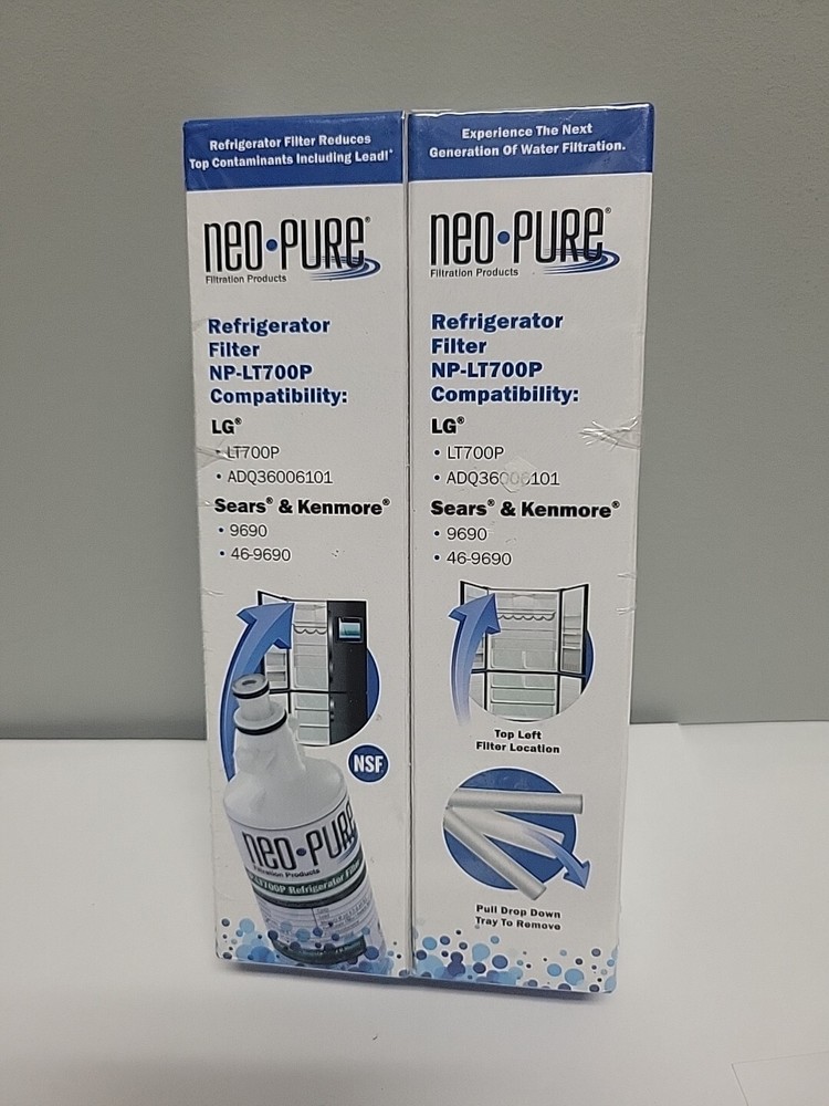 2 PACK!!! LT700P Water Filter Fit LG LT700P ADQ36006101 Kenmore 9690 46-9690