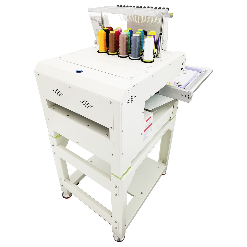 Single Head 15 Needle Embroidery Machine High Speed Automatic Stitchwork Pattern