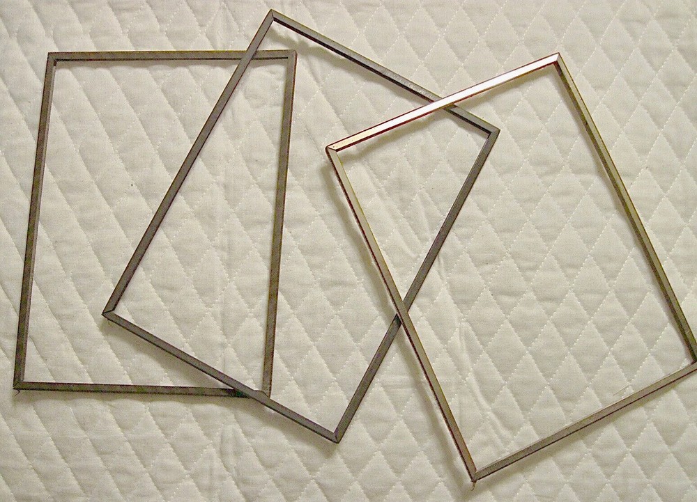3 Vintage Metal Replacement Frames for Reverse Painted Silhouettes
