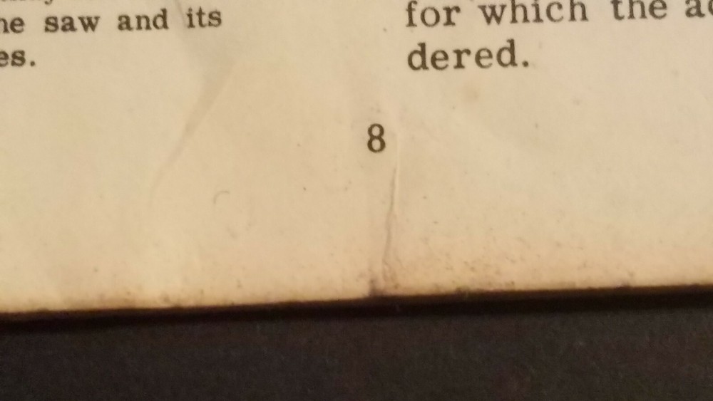 Vintage Operating Instructions For Porter Cable Saws