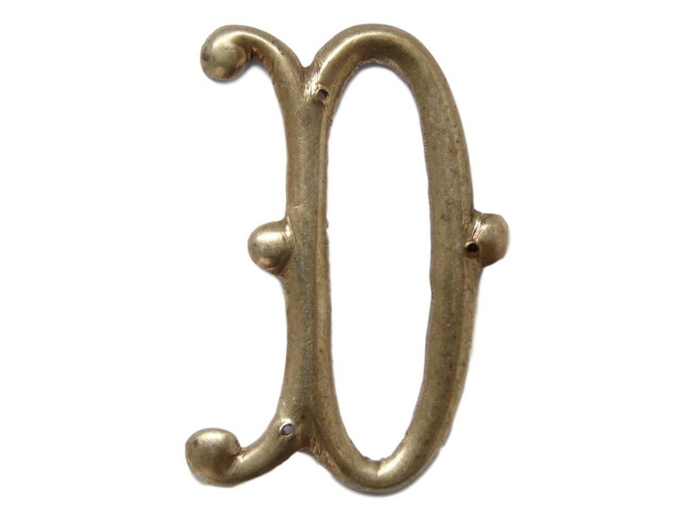 Antique Silver Letter / Initial D for restoration or craft projects