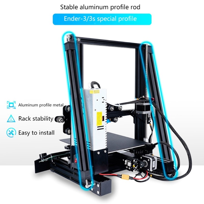 3D Printer Supporting Pull Rod Set Stable Tie Rod Kit for Ender-3/ 3S