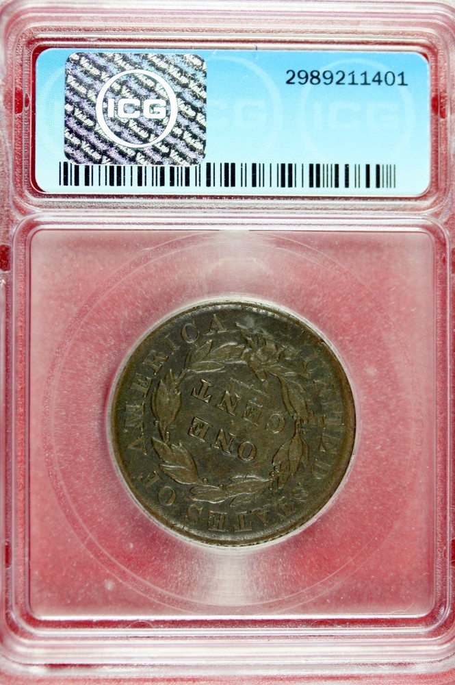 1833 - ICG VF30 Details Matron Head Large Cent!!! #B12995