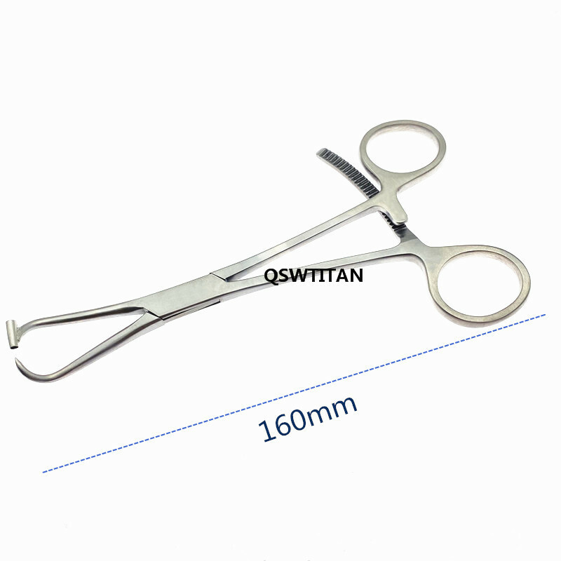 Orthopedic Pointed reduction forceps with guide hole bone reduction forceps