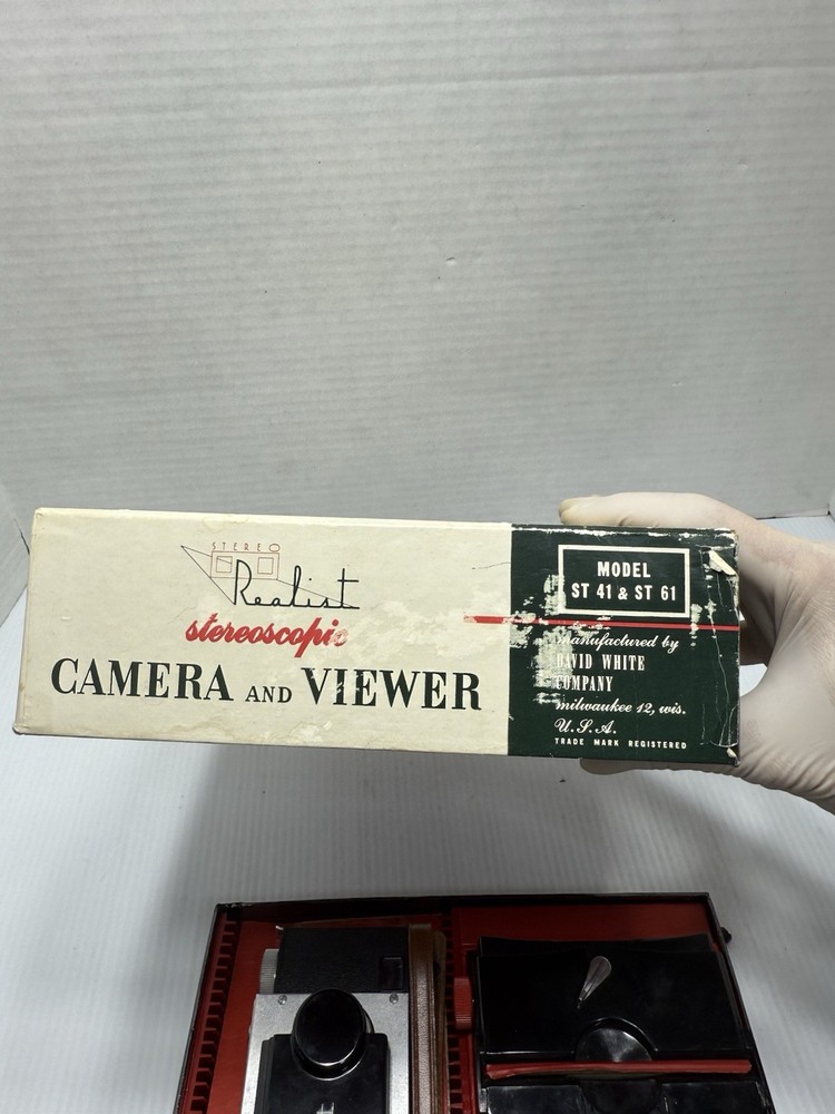 STEREO REALIST CAMERA & Viewers Stereoscopic Bundle With Original Box Strap