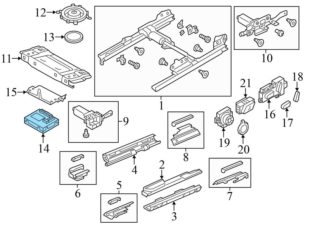 2011-2018 AUDI A8 QUATTRO - Front SEAT Control Module 4H0959760E