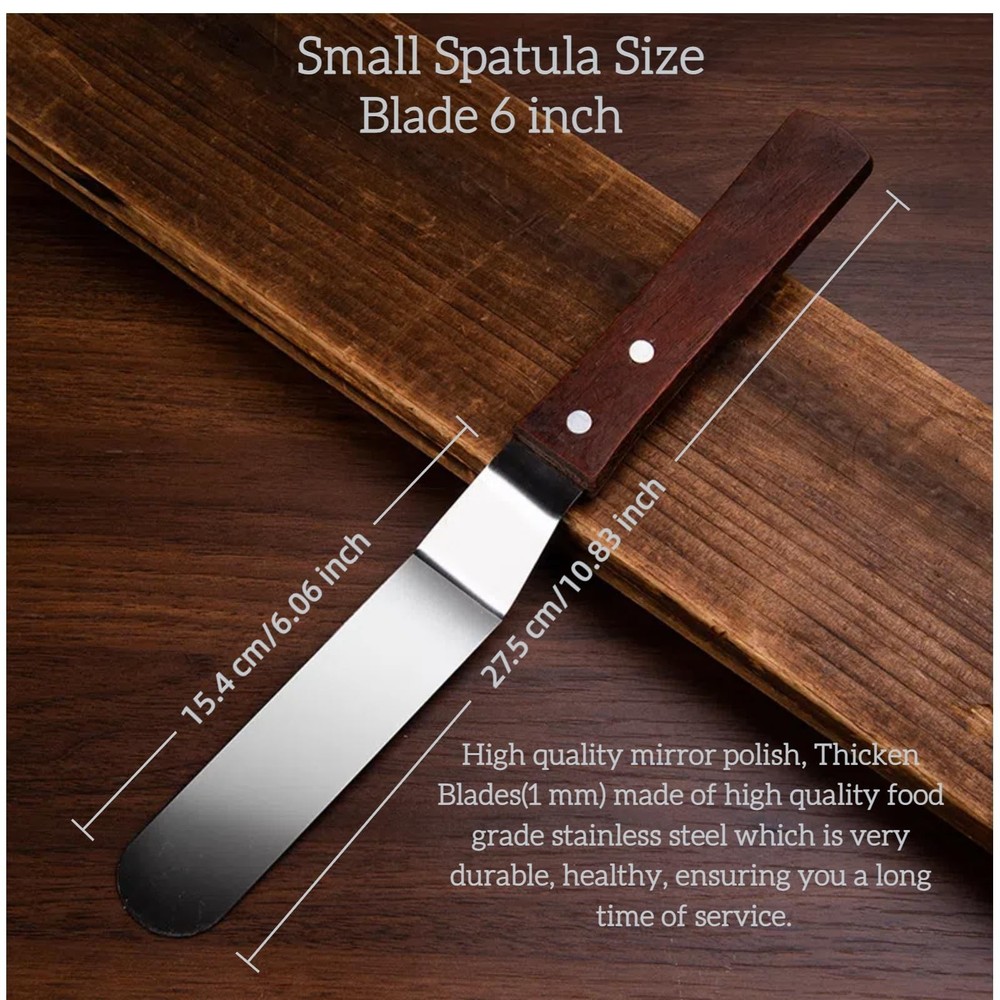 Angled Icing Spatula, Stainless Steel Offset Spatula, 2-Pack Cake Spatula Set...