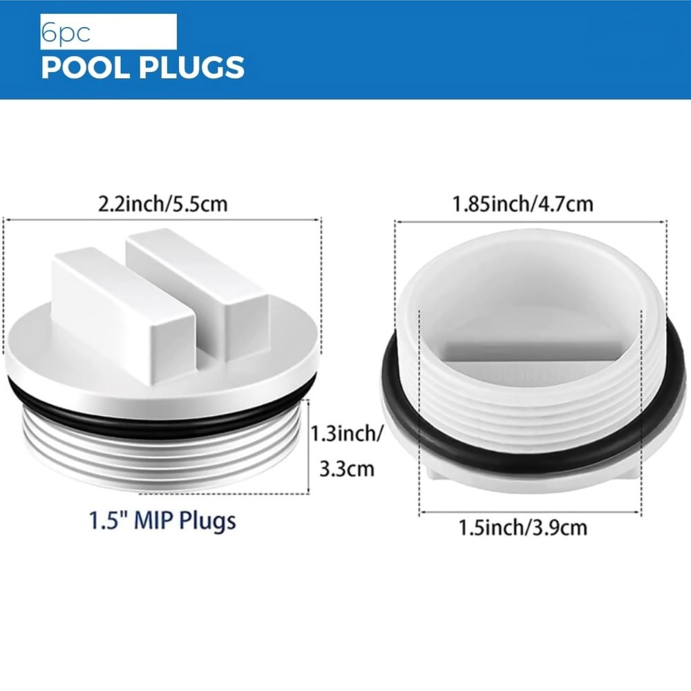 6* Pool Threaded Plugs Spa Return Line Winterizing Plug For Waterway SP1022C