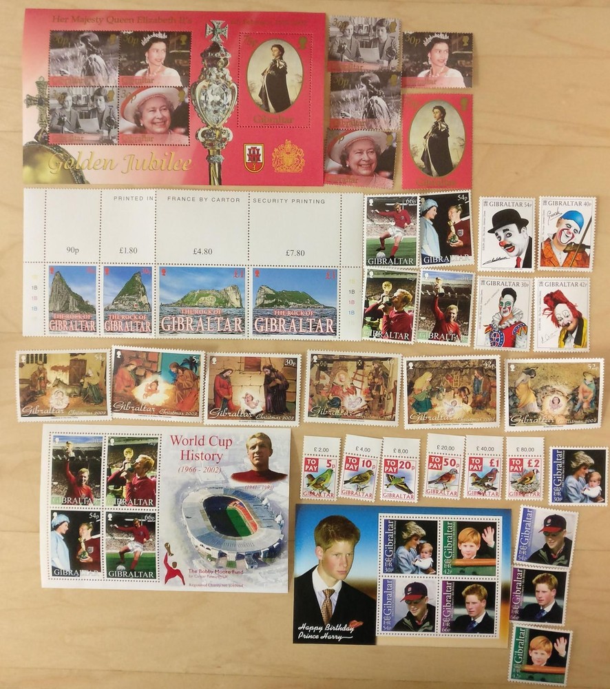 Gibraltar Stamps - 2002 Year Set - Mint Never Hinged MNH