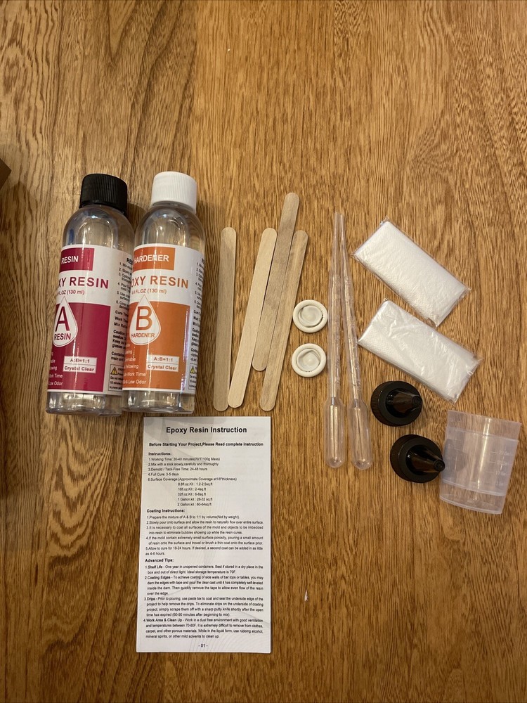 Assorted Epoxy Resin Materials, All New, Resin, Coaster Molds, Cube Mold,