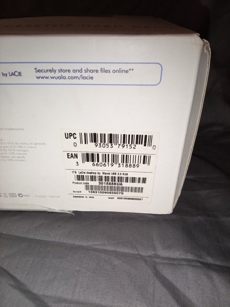 Lacie S+Arck 1tb