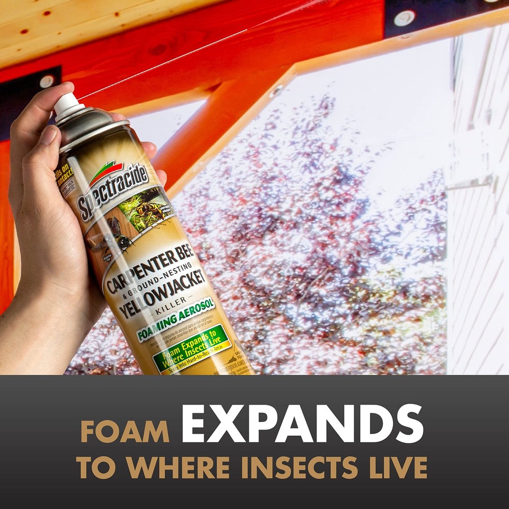 Spectracide Carpenter Bee And Ground-Nesting Yellowjacket 1 Pack, Yellow