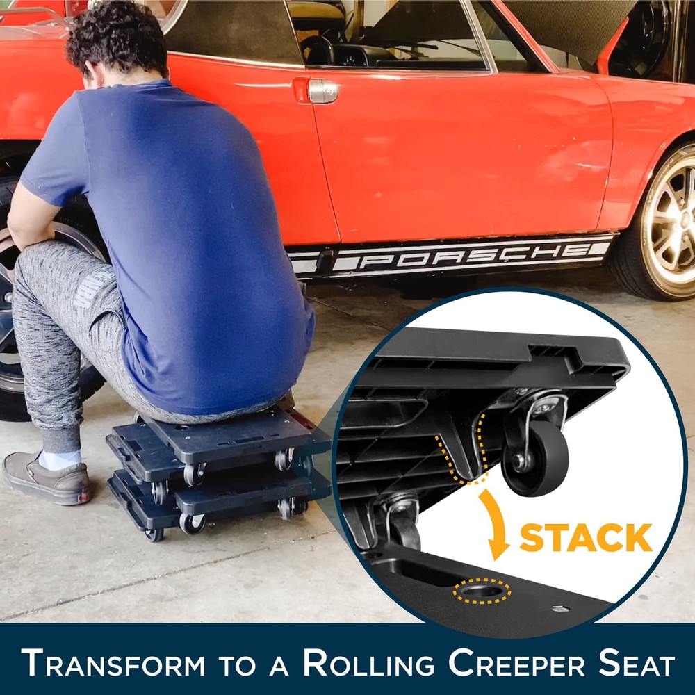 Furniture Dolly for Moving 2 Pack Multi-Functional Heavy Duty Interlocking