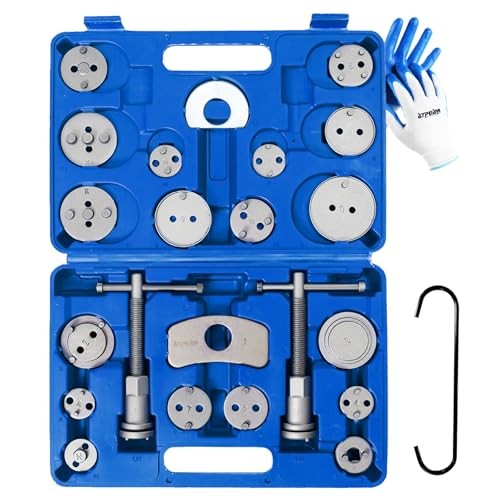 24PCS Brake Caliper Compression Tool, Heavy Duty Caliper Compressor Kit, blue