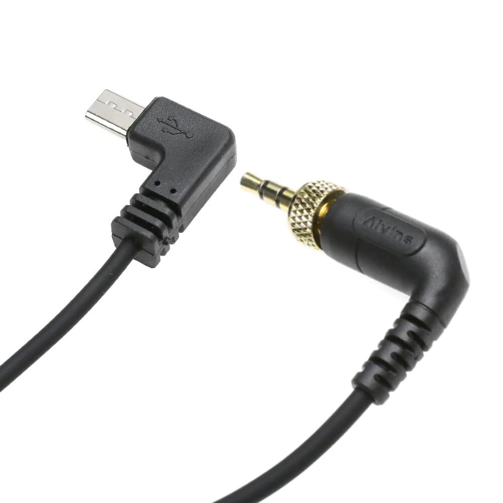 Alvin's Tentacle Timecode Cable for Sony FX3 FX30 Locking 3.5mm TRS to Micro USB