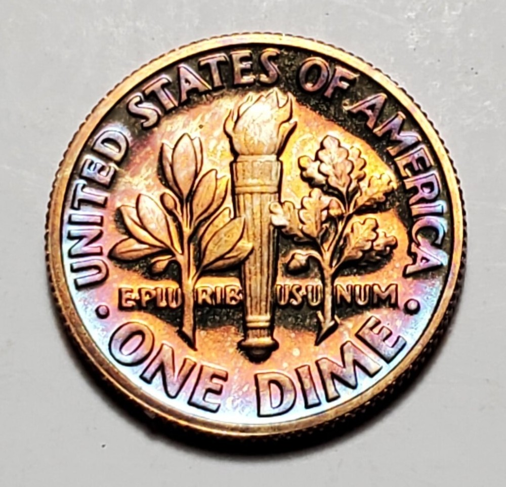 TONED 1981 S ROOSEVELT DIME PROOF UNC #C6975