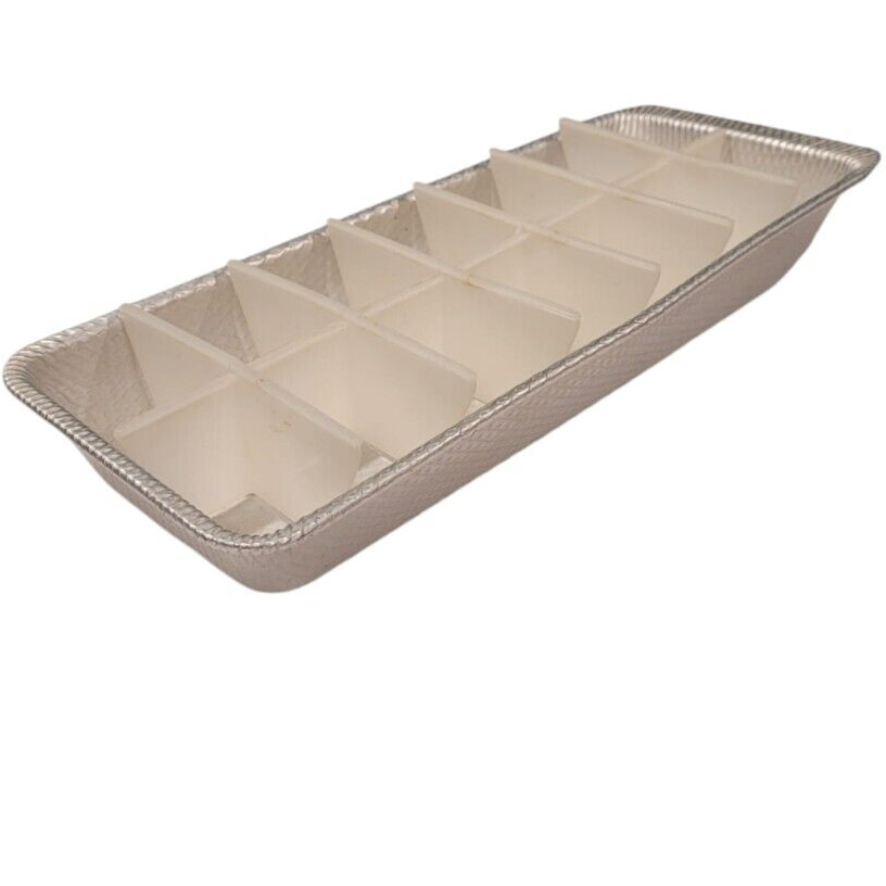 Unbranded Aluminum Ice Cube Tray Plastic 14 Cube Divider