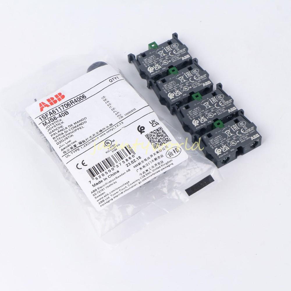 1Pc NEW ABB Control Joystick Switch MJS6-40B with 4 MCB-10 Contacts Reset Type