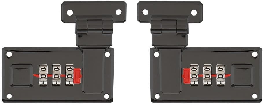 2pcs Tool Box Hasp, Luggage Combination Lock, Briefcases Replacement Black