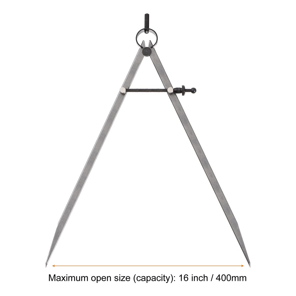 Spring Joint Caliper 16" 400mm Spring Divider Caliper with Solid Nut, Flat Leg