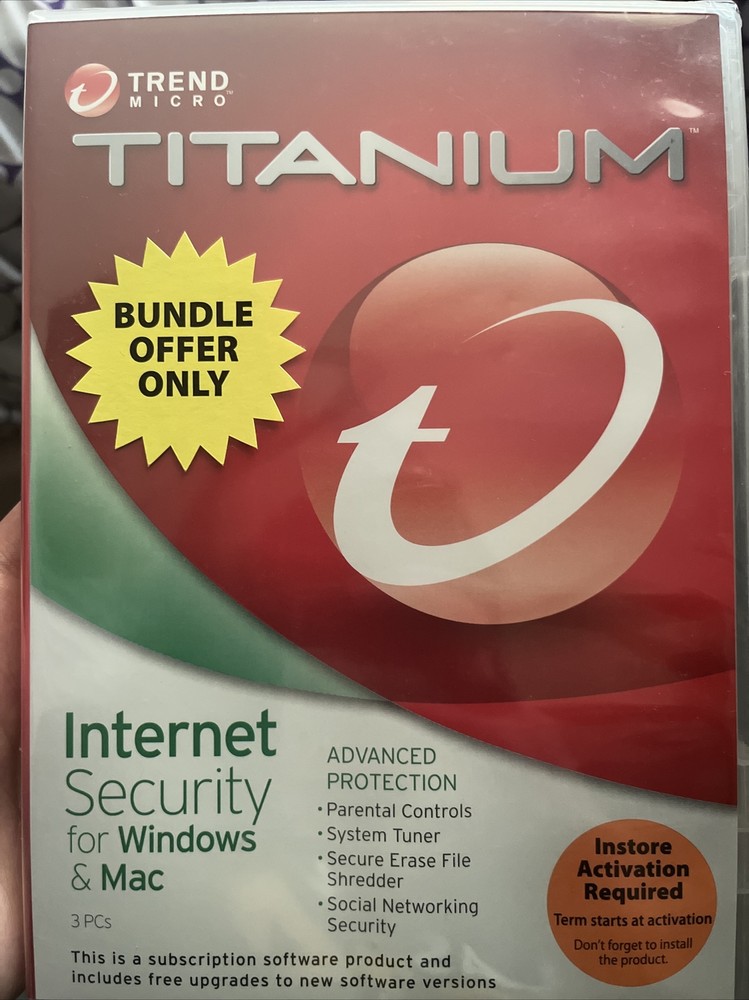 TREND MICRO TITANIUM-INTERNET SECURITY FOR WINDOWS & MAC BRAND NEW SEALED