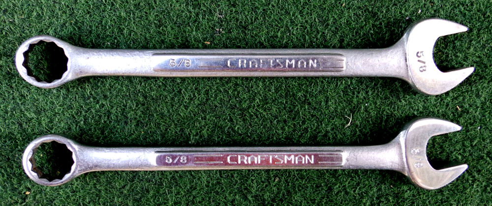 Two Craftsman 5/8" Combination Wrenches  12-Point ~V~ Series