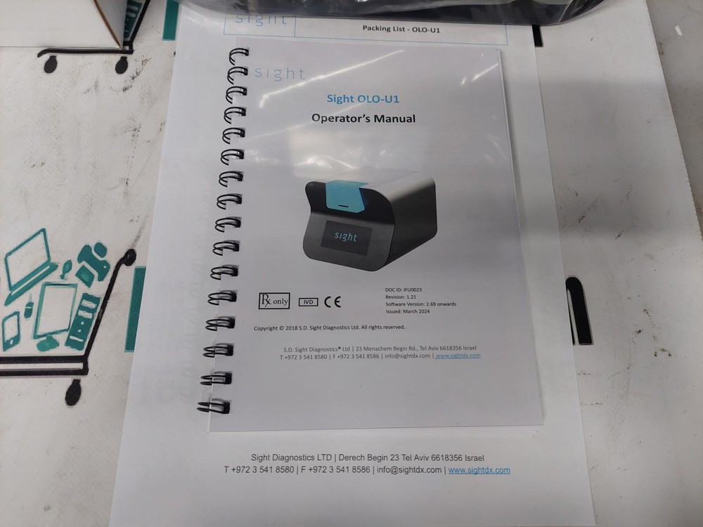 Sight Diagnostics OLO-U1 Hematology CBC Analyzer