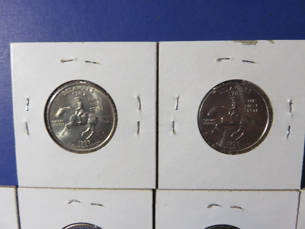 1999-P+D UNCIRCULATED STATE QUARTERS FROM ROLLS ~ 207-4