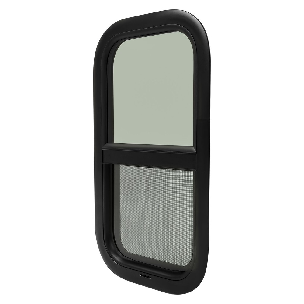 12"~ 25" W 16" ~ 24" H RV Window For RV Trailer Camper Truck w/ Trim Ring