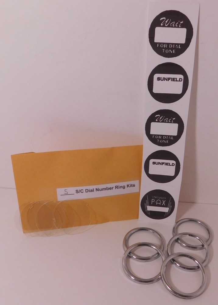 Five Original Stromberg Carlson Chrome Dial Ring Kits for your Stromberg Dials