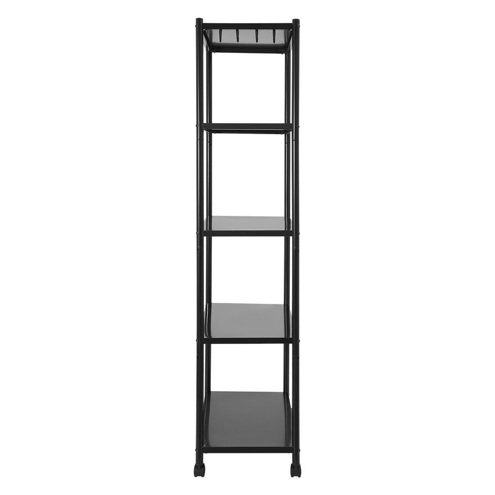 Adjustable Kitchen Storage Shelf With Wheels 5-tier Shelving Rack Storage Rack