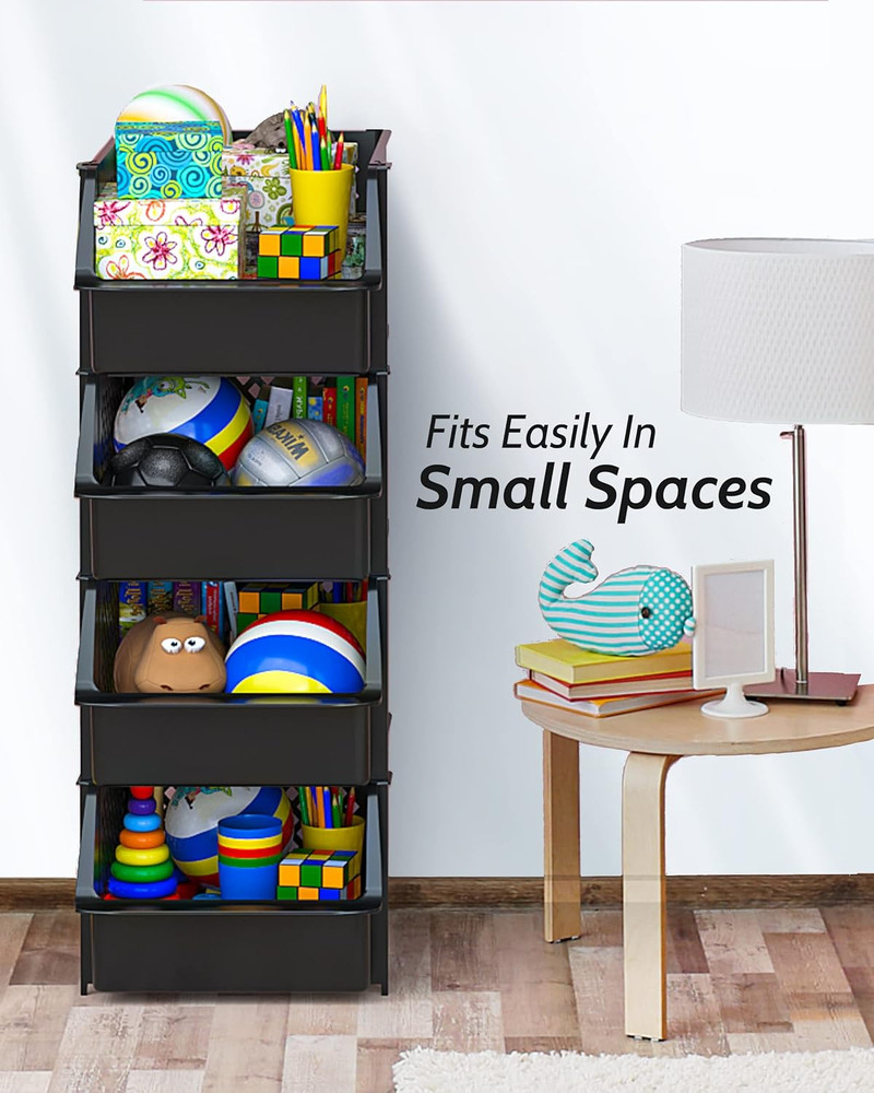 Tidyfriend 4 Pack Stackable Storage Bins Open Front for Pantry Organizers and...