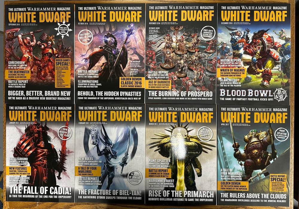 11 White Dwarf magazine 2016-2017