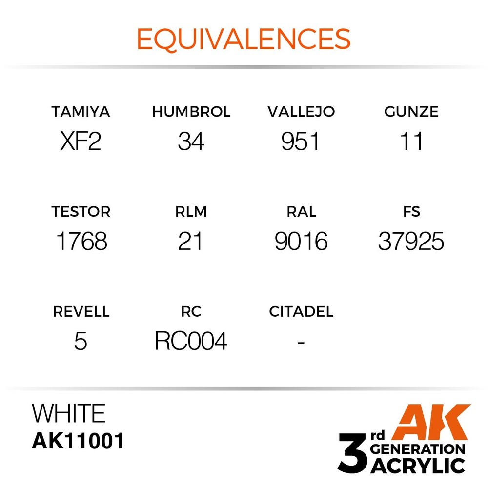 AK Interactive 3G Acrylic White 17ml