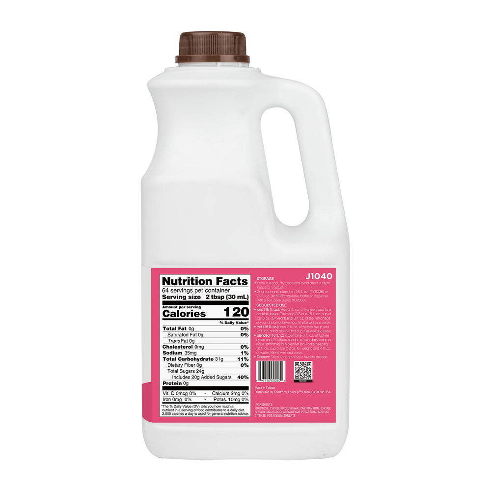 Tea Zone Lychee Syrup (64oz), J1040