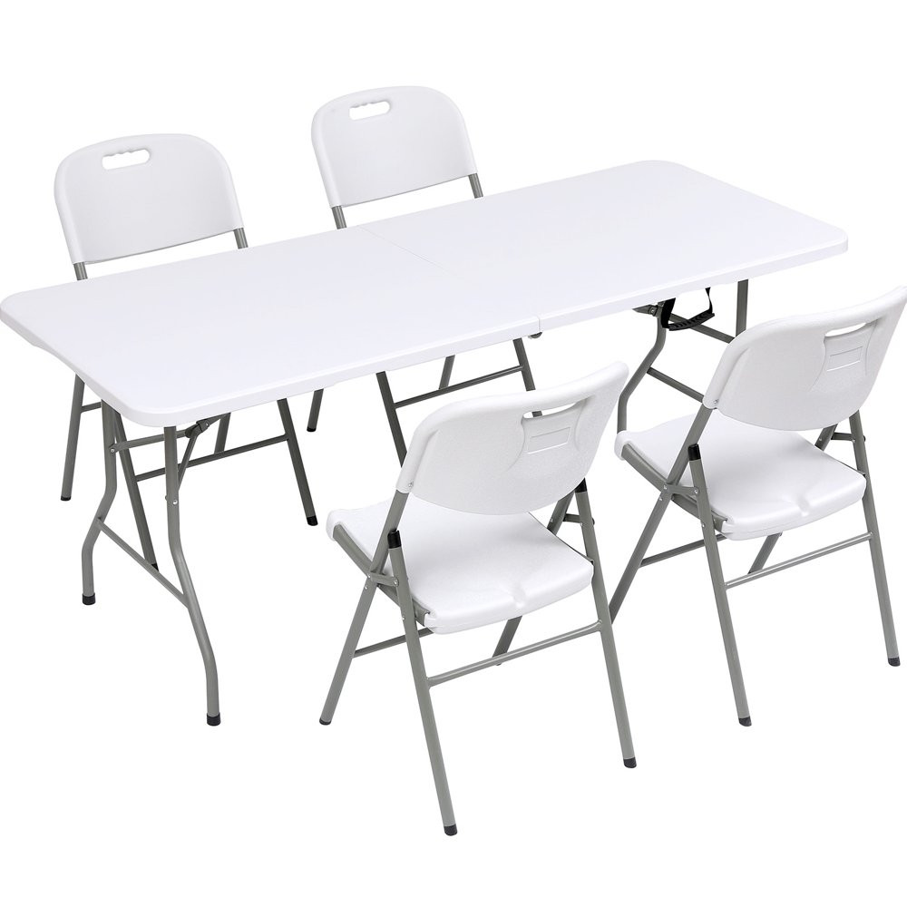 6 FOOT FOLDING TABLE Plastic Indoor/Outdoor White