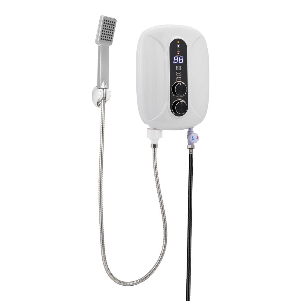 5500W Instant Hot Water Heater w/Built-in Pump, Digital Panel Mechanical Control