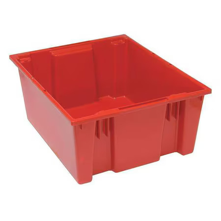 Quantum Storage Systems Snt225rd Stack & Nest Storage Container, 15 Gal, 23-1/2
