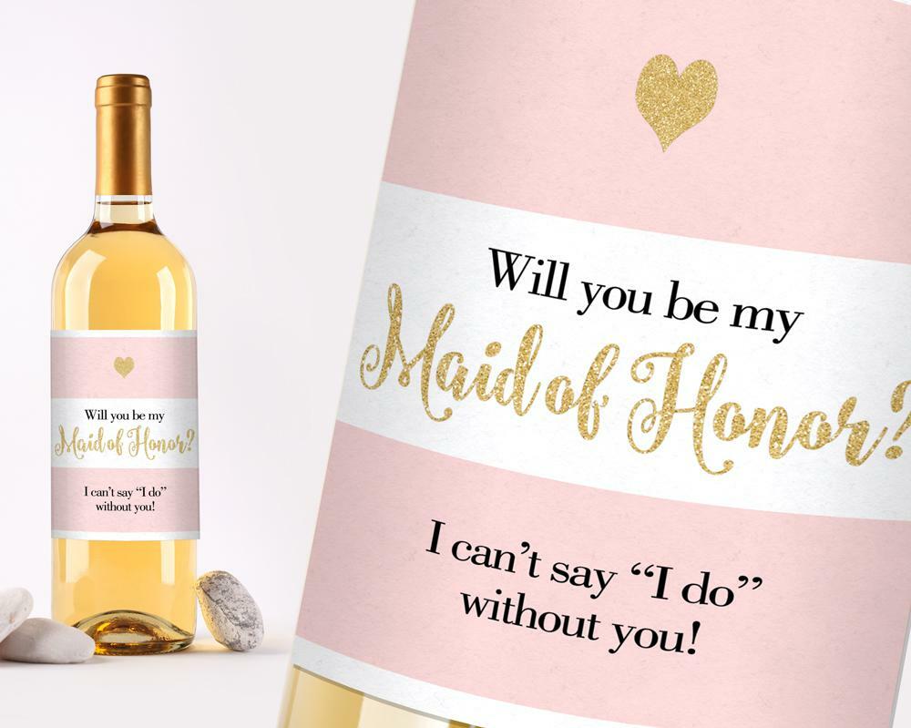 Will You Be My Wine Bottle Labels