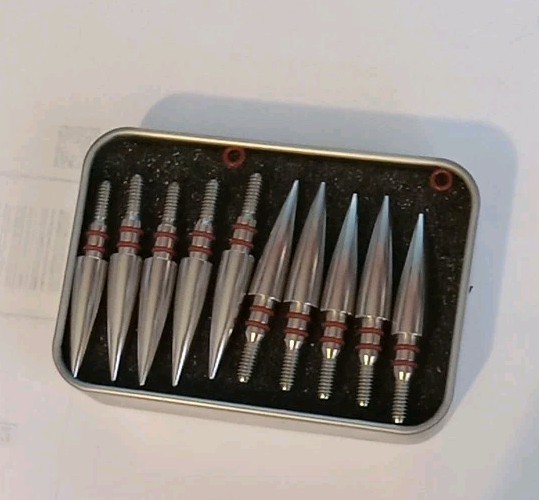10 Archery Arrowheads  Screw Points Open Box