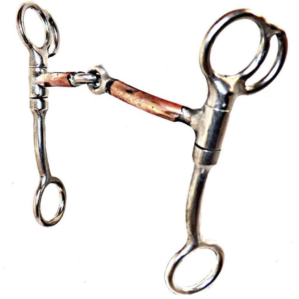 Bitmaster Smooth Copper Snaffle Tom Thumb Transition Bit 64905 5 inch Mouth