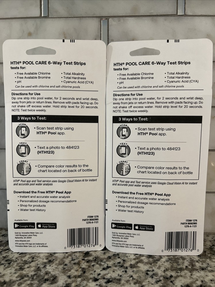 HTH pool 6 Way Test Strips New In Package