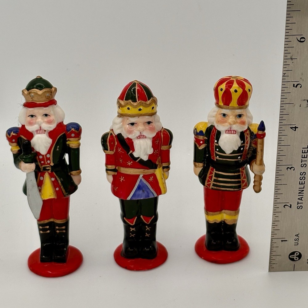 3 Nutcracker Christmas Placecard Holders