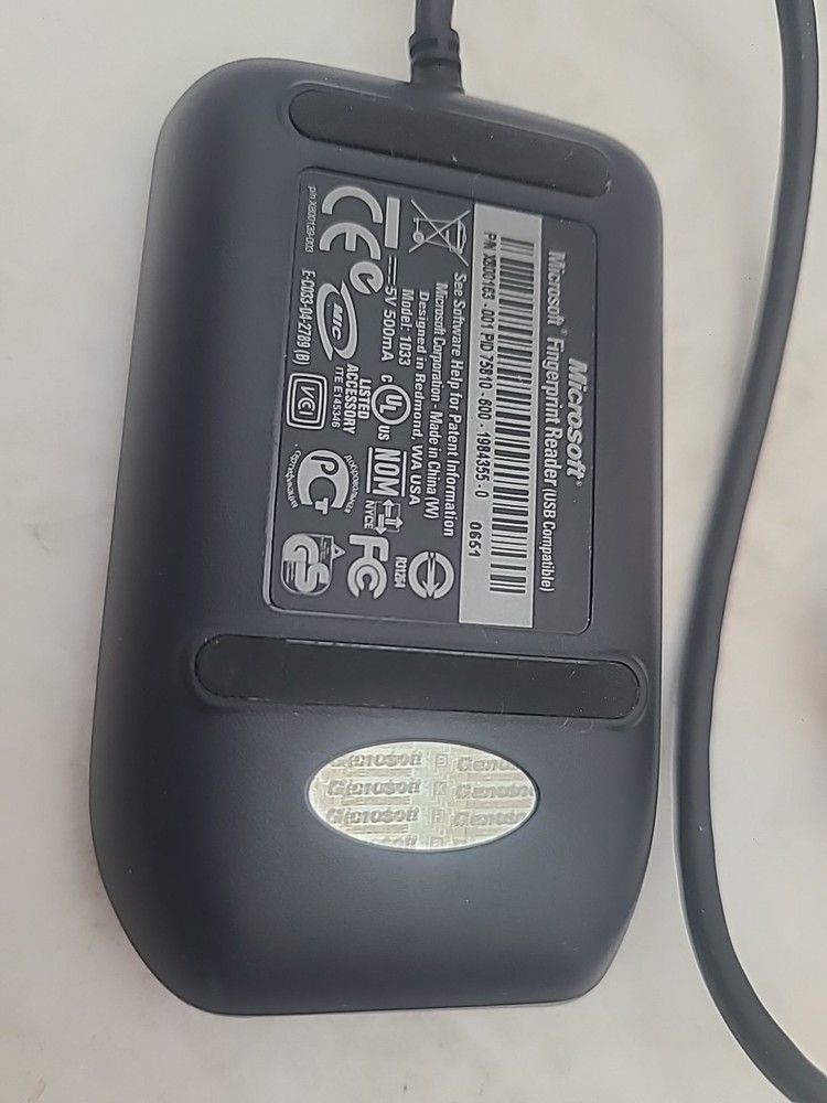 Microsoft Fingerprint Reader Windows With Software Start Up Guide Model 1033 New